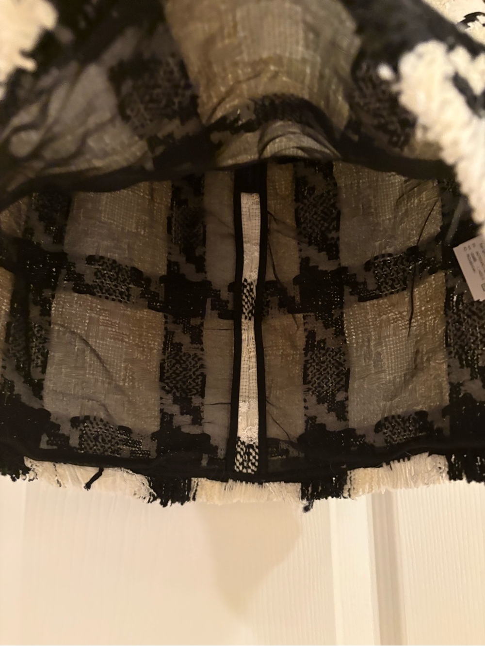 Versace Collection Black and White Tweed Mini Skirt - Picture 6 of 11